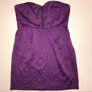 Silence + Noise Strapless Dress Purple